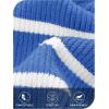 MEROKEETY Women’s Fall Long Sleeve Striped Pullover Sweaters 2025 Trendy Turtleneck Casual Knit Tops(Blue)