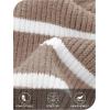 MEROKEETY Women’s Fall Long Sleeve Striped Pullover Sweaters 2025 Trendy Turtleneck Casual Knit Tops(Cashmere)