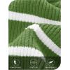 MEROKEETY Women’s Fall Long Sleeve Striped Pullover Sweaters 2025 Trendy Turtleneck Casual Knit Tops(Green)