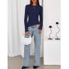 MEROKEETY Women’s Fall Long Sleeve Sweater Tops 2025 Boat Neck Ribbed Asymmetric Lightweight Knit Shirts(Navy)