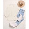 MEROKEETY Women’s Fall Winter Oversized Pullover Sweater Spring Casual Loose Crew Neck Long Sleeve Side Split Jumper Tops(Beige)