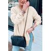 MEROKEETY Women’s Fall Winter Oversized Pullover Sweater Spring Casual Loose Crew Neck Long Sleeve Side Split Jumper Tops(Beige)