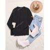 MEROKEETY Women’s Fall Winter Oversized Pullover Sweater Spring Casual Loose Crew Neck Long Sleeve Side Split Jumper Tops(Black)