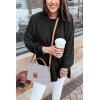 MEROKEETY Women’s Fall Winter Oversized Pullover Sweater Spring Casual Loose Crew Neck Long Sleeve Side Split Jumper Tops(Black)