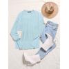 MEROKEETY Women’s Fall Winter Oversized Pullover Sweater Spring Casual Loose Crew Neck Long Sleeve Side Split Jumper Tops(Blue)