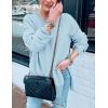 MEROKEETY Women’s Fall Winter Oversized Pullover Sweater Spring Casual Loose Crew Neck Long Sleeve Side Split Jumper Tops(Blue)