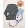 MEROKEETY Women’s Fall Winter Oversized Pullover Sweater Spring Casual Loose Crew Neck Long Sleeve Side Split Jumper Tops(Dark Grey)