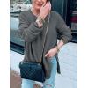 MEROKEETY Women’s Fall Winter Oversized Pullover Sweater Spring Casual Loose Crew Neck Long Sleeve Side Split Jumper Tops(Dark Grey)