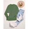 MEROKEETY Women’s Fall Winter Oversized Pullover Sweater Spring Casual Loose Crew Neck Long Sleeve Side Split Jumper Tops(Darkgreen)