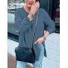 MEROKEETY Women’s Fall Winter Oversized Pullover Sweater Spring Casual Loose Crew Neck Long Sleeve Side Split Jumper Tops(Dusty Blue)