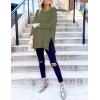 MEROKEETY Women’s Fall Winter Oversized Pullover Sweater Spring Casual Loose Crew Neck Long Sleeve Side Split Jumper Tops(Green)