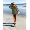 MEROKEETY Women’s Fall Winter Oversized Pullover Sweater Spring Casual Loose Crew Neck Long Sleeve Side Split Jumper Tops(Green)