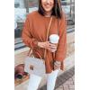 MEROKEETY Women’s Fall Winter Oversized Pullover Sweater Spring Casual Loose Crew Neck Long Sleeve Side Split Jumper Tops(Orange)