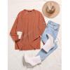 MEROKEETY Women’s Fall Winter Oversized Pullover Sweater Spring Casual Loose Crew Neck Long Sleeve Side Split Jumper Tops(Orange)