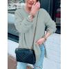 MEROKEETY Women’s Fall Winter Oversized Pullover Sweater Spring Casual Loose Crew Neck Long Sleeve Side Split Jumper Tops(Sage)
