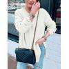 MEROKEETY Women’s Fall Winter Oversized Pullover Sweater Spring Casual Loose Crew Neck Long Sleeve Side Split Jumper Tops(White)