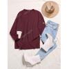 MEROKEETY Women’s Fall Winter Oversized Pullover Sweater Spring Casual Loose Crew Neck Long Sleeve Side Split Jumper Tops(Wine)