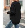 MEROKEETY Women’s Fall Winter Sweaters Casual Loose Cozy Sweater Tops Pullover Jumper 2025 Fashion Outfits(Black)