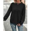 MEROKEETY Women’s Fall Winter Sweaters Casual Loose Cozy Sweater Tops Pullover Jumper 2025 Fashion Outfits(Black)