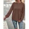 MEROKEETY Women’s Fall Winter Sweaters Casual Loose Cozy Sweater Tops Pullover Jumper 2025 Fashion Outfits(Coffee)