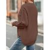 MEROKEETY Women’s Fall Winter Sweaters Casual Loose Cozy Sweater Tops Pullover Jumper 2025 Fashion Outfits(Coffee)