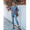 MEROKEETY Women’s Fall Winter Sweaters Casual Loose Cozy Sweater Tops Pullover Jumper 2025 Fashion Outfits(Dustyblue)