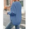 MEROKEETY Women’s Fall Winter Sweaters Casual Loose Cozy Sweater Tops Pullover Jumper 2025 Fashion Outfits(Dustyblue)
