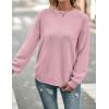 MEROKEETY Women’s Fall Winter Sweaters Casual Loose Cozy Sweater Tops Pullover Jumper 2025 Fashion Outfits(Dustypink)