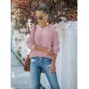 MEROKEETY Women’s Fall Winter Sweaters Casual Loose Cozy Sweater Tops Pullover Jumper 2025 Fashion Outfits(Dustypink)