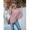 MEROKEETY Women’s Fall Winter Sweaters Casual Loose Cozy Sweater Tops Pullover Jumper 2025 Fashion Outfits(Dustypink)