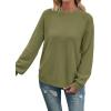 MEROKEETY Women’s Fall Winter Sweaters Casual Loose Cozy Sweater Tops Pullover Jumper 2025 Fashion Outfits(Green)