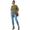 MEROKEETY Women’s Fall Winter Sweaters Casual Loose Cozy Sweater Tops Pullover Jumper 2025 Fashion Outfits(Green)