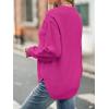 MEROKEETY Women’s Fall Winter Sweaters Casual Loose Cozy Sweater Tops Pullover Jumper 2025 Fashion Outfits(Magenta)