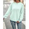 MEROKEETY Women’s Fall Winter Sweaters Casual Loose Cozy Sweater Tops Pullover Jumper 2025 Fashion Outfits(Mint)