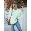 MEROKEETY Women’s Fall Winter Sweaters Casual Loose Cozy Sweater Tops Pullover Jumper 2025 Fashion Outfits(Mint)