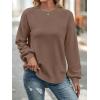MEROKEETY Women’s Fall Winter Sweaters Casual Loose Cozy Sweater Tops Pullover Jumper 2025 Fashion Outfits(Mocha)