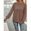 MEROKEETY Women’s Fall Winter Sweaters Casual Loose Cozy Sweater Tops Pullover Jumper 2025 Fashion Outfits(Mocha)