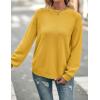 MEROKEETY Women’s Fall Winter Sweaters Casual Loose Cozy Sweater Tops Pullover Jumper 2025 Fashion Outfits(Mustard)