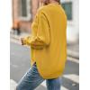MEROKEETY Women’s Fall Winter Sweaters Casual Loose Cozy Sweater Tops Pullover Jumper 2025 Fashion Outfits(Mustard)