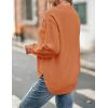MEROKEETY Women’s Fall Winter Sweaters Casual Loose Cozy Sweater Tops Pullover Jumper 2025 Fashion Outfits(Orange)