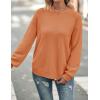MEROKEETY Women’s Fall Winter Sweaters Casual Loose Cozy Sweater Tops Pullover Jumper 2025 Fashion Outfits(Orange)