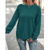 MEROKEETY Women’s Fall Winter Sweaters Casual Loose Cozy Sweater Tops Pullover Jumper 2025 Fashion Outfits(Tealgreen)