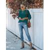 MEROKEETY Women’s Fall Winter Sweaters Casual Loose Cozy Sweater Tops Pullover Jumper 2025 Fashion Outfits(Tealgreen)