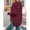 MEROKEETY Women’s Fall Winter Sweaters Casual Loose Cozy Sweater Tops Pullover Jumper 2025 Fashion Outfits(Wine)