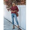 MEROKEETY Women’s Fall Winter Sweaters Casual Loose Cozy Sweater Tops Pullover Jumper 2025 Fashion Outfits(Wine)