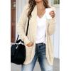 MEROKEETY Womens Long Sleeve Open Front Cardigans Chunky Knit Draped Sweaters Outwear(Apricot)
