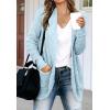 MEROKEETY Womens Long Sleeve Open Front Cardigans Chunky Knit Draped Sweaters Outwear(Blue)
