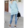 MEROKEETY Womens Long Sleeve Open Front Cardigans Chunky Knit Draped Sweaters Outwear(Blue)