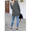MEROKEETY Womens Long Sleeve Open Front Cardigans Chunky Knit Draped Sweaters Outwear(Dark Grey)