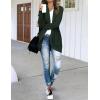 MEROKEETY Womens Long Sleeve Open Front Cardigans Chunky Knit Draped Sweaters Outwear(Darkgreen)